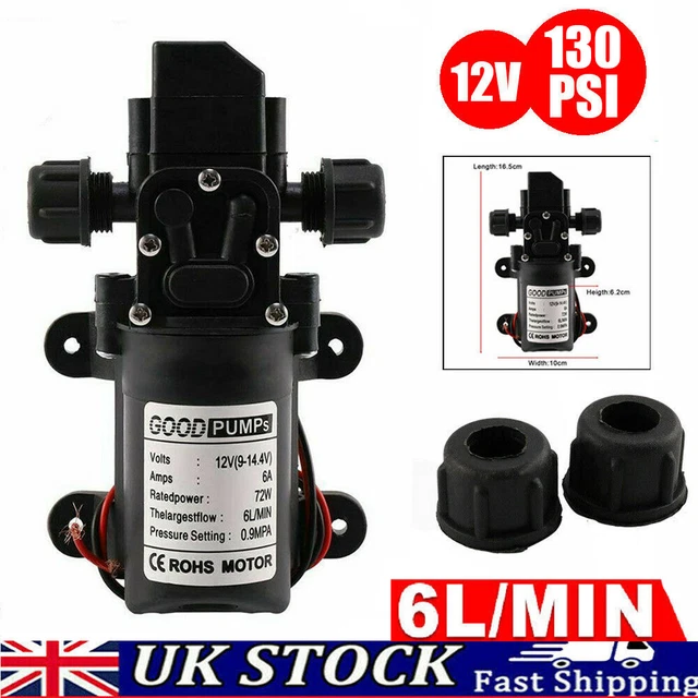 Seaflo 12V WATER PRESSURE DIAPHRAGM PUMP 4.5GPM 17 L/MIN 40 PSI Caravan/RV/ Boat/Marine