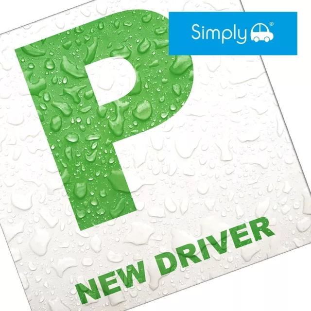 2 x Green Fully Magnetic Learner Driver P Plates Just Passed Driving Safety Cars