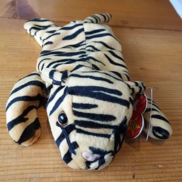 Ty Beanie Babys Streifen Tiger MWMT im Ruhestand Beschreibung lesen