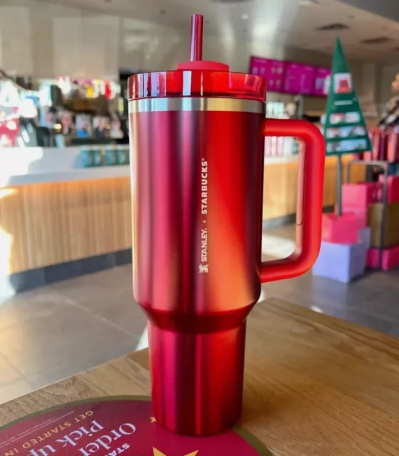 Stanley x Starbucks Holiday Red 40oz Tumbler Cup - 2023 Limited Edition
