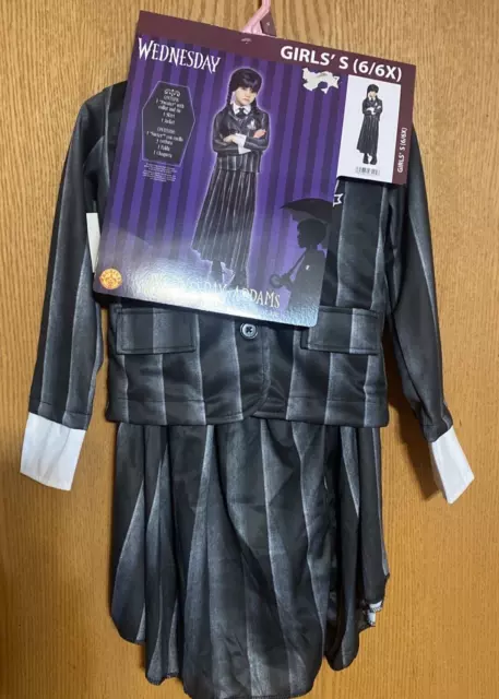 Wednesday Addams Nevermore School Uniform Costume Small 6/6X Rubies Halloween
