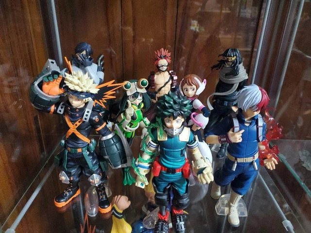 Jiumaocleu My Hero Academia Figure 7.5-10.5cm Todoroki Deku Bakugou Uraraka Dabi Kirishima Momo MHA Figure Set