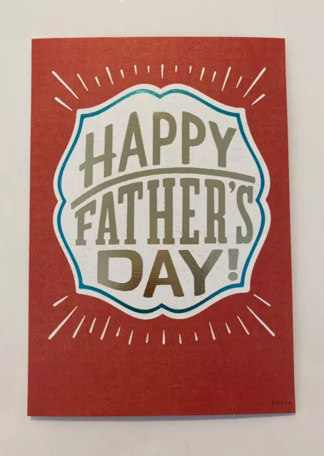 Tarjeta de felicitación con sello distintivo del Día del Padre feliz