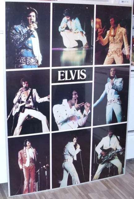 Vintage & Rare Elvis Large Sized Poster On Board Measures 41" X 57" Pick Up Only