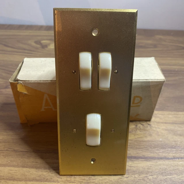 ARNOULD Le Silencieux Plaque Métal OR 2 Va Et Vient+simple Inter Neuf Tres Rare