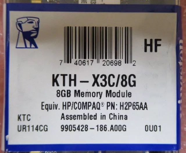 New Kingston KTH-X3C/8G 8Gb DDR3 SODIMM PC3L-12800 1600MHz Memory HP Equ H2P65A 3