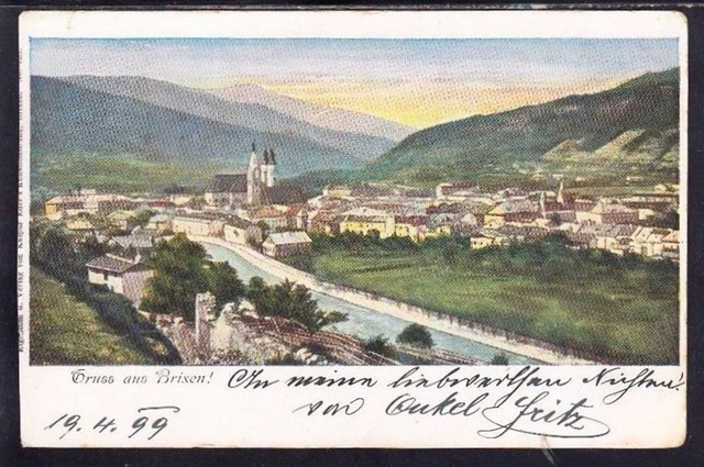 ks64  CARTOLINA GRUSS AUS BRIXEN 1899+++++++++++