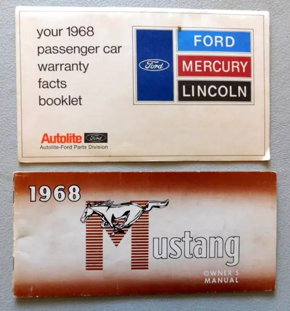 1968 Ford Mustang Owners Manual and Warranty Booklet, Original Ford items!
