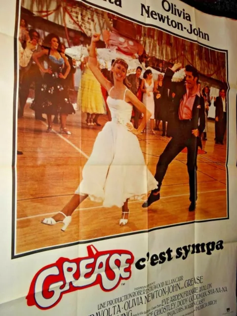 Affiche Grease Originale 120x160 Cm 1er sortie John Travolta 1978