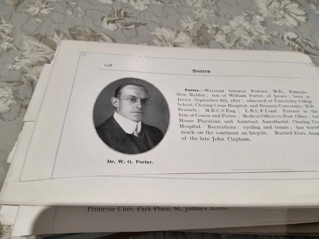 Xm17 Ephemera 1906 Picture William Porter Kilmorie