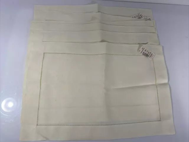 Jacobsen's New Vintage Linen Placemats Lot of 6 New with Tags Table Linen