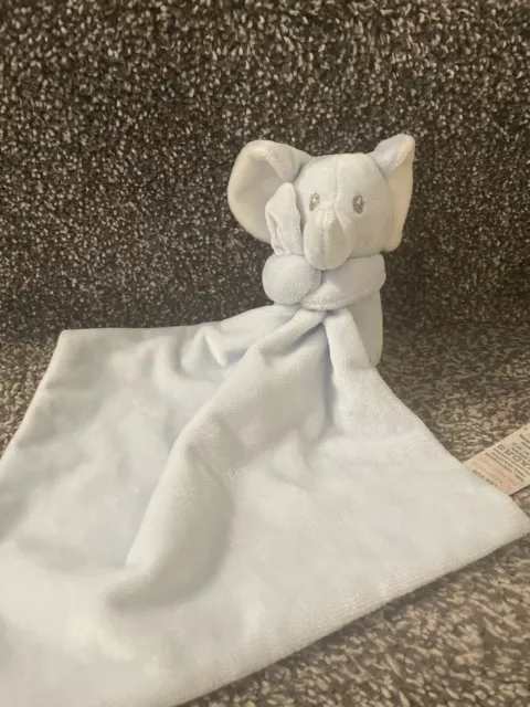 Matalan Blue Elephant Baby Comforter Blanket Blankie Doudou Plush Toy soother