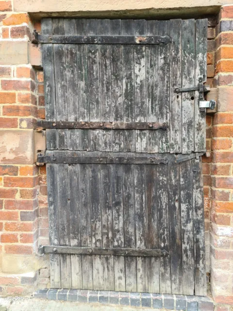 Old Reclaimed Vintage Antique Barn Stable Door With Strap Hinges