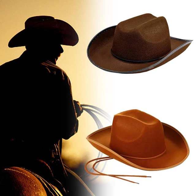 Western Cowboy Hat Outdoor Wide Brim Cowboy Beach Travel HL3