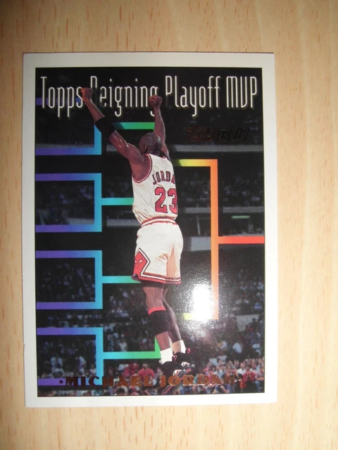 MICHAEL JORDAN 93 94 Topps Gold 199 Topps Reigning Playoff MVP