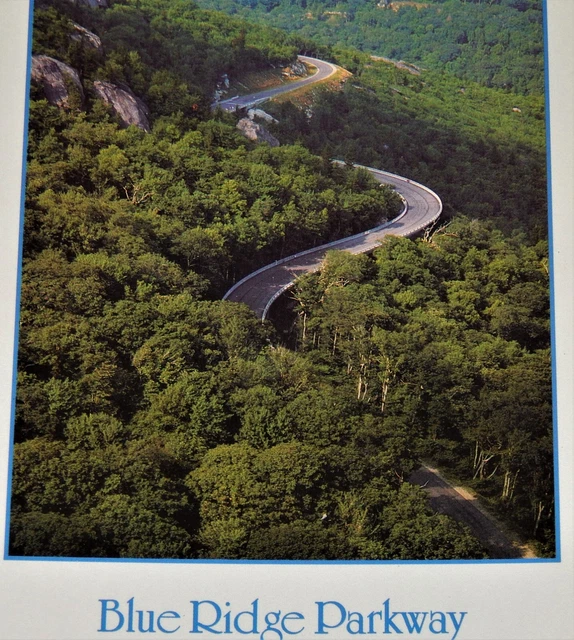 Vintage Postcard,ASHEVILLE, NC, 1988, Aerial View Blue Ridge Parkway,Otter Creek