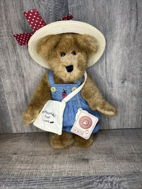 Boyds Bear Martha S McBruin Gardeners Sow Love Plushie 10"