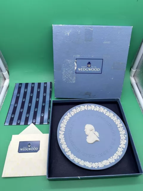 Wedgwood Jasper Ware JOSIAH WEDGWOOD Bicentenary Pale Blue Plate With Box