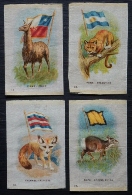 NATURAL HISTORY known as ANIMAL WITH FLAG Silks issued by ITC in 1915