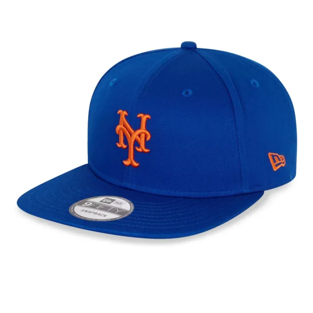 New Era Mens MLB 9Fifty Snapback Flat Brim Cap ~ New York Mets Blue