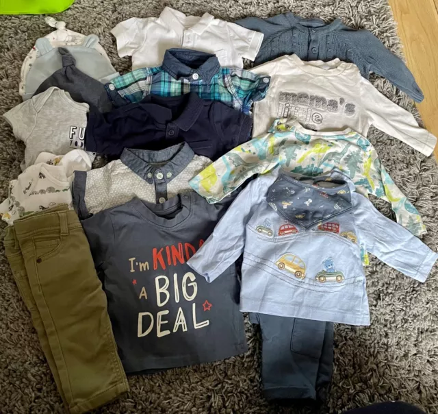 Bundle of baby boy clothes 0-3 months