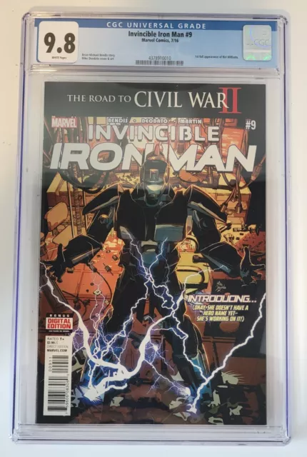 Invincible Iron Man #9 CGC 9.8 2016 Marvel Comics 1st Appearance RIRI WILLIAMS