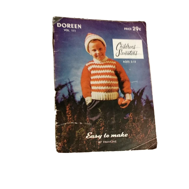 Suéteres para niños Doreen Vol.111 fáciles de hacer Francine 1961 de colección