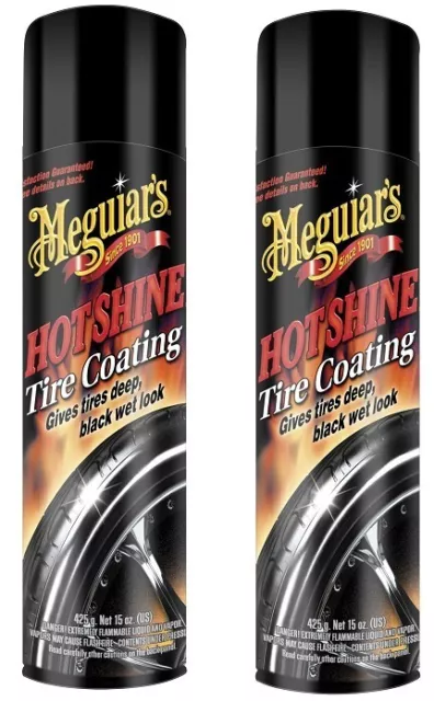 Meguiar's G13815 Hot Shine High Gloss Tire Coating, 15 oz. Aerosol (2 Pack)