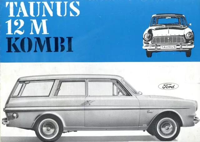 Ford Taunus 12M Kombi P4 Prospekt 1963 D brochure prospectus catalogue catalog