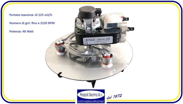 AGRIPRO Estrattore Fumi Per Stufe Pellet TRIAL 48W - Ventilatore Centrifugo Con Encoder, Made In Italy - Foto 2