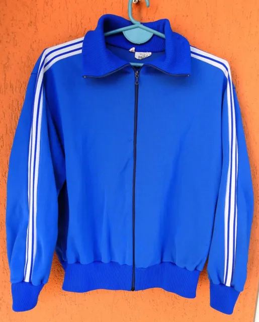 Vintage 80s Adidas Track Jacket Streetwear Casual Blue Made in Yugoslavia (S/M)