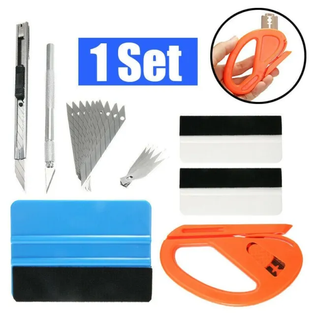 Auto Vinyl Wrapping Tools Filz Squeegee Anwendung Fenster Tint Scraper Kit