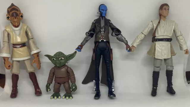 Star Wars Clone Wars Bundle Yoda Obi-Wan Kenobi Cad Bane Nahdar Vebb Hasbro LFL