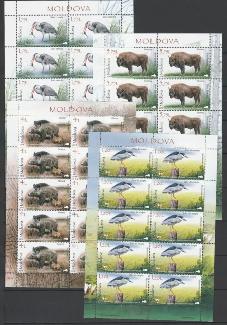 Moldova 2018 Fauna Animals, Birds MNH Full sheets