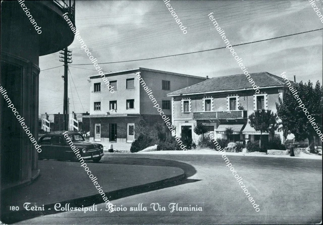 cf595 cartolina terni colleseipoli bivio via flaminia umbria