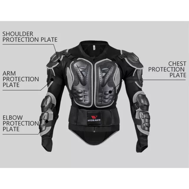 WOSAWE Motorrad Weste Wirbelsäule Brustschutz Jacke Körperpanzer Protektoren 2