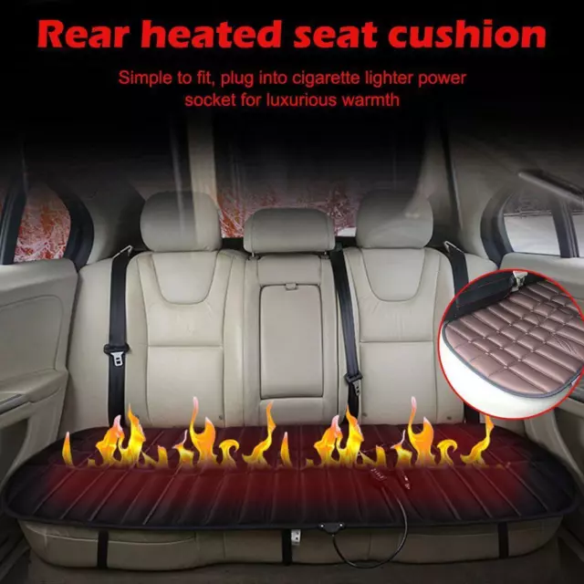 CAR UNIVERSAL REAR Heated Seat Cover Cushion Warmer Heating