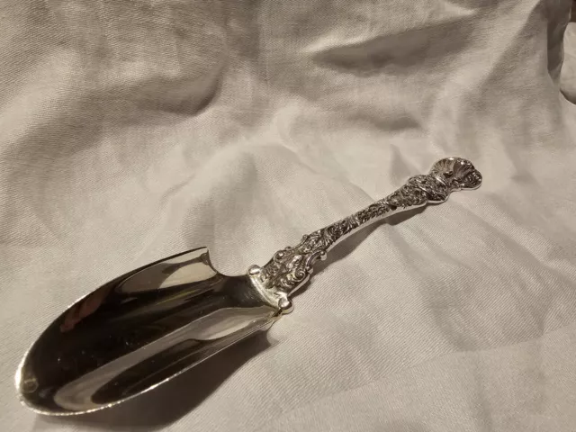 Antique Durgin Heraldic Rare Sterling Silver 925 Cheese Spoon Harris & Shafer