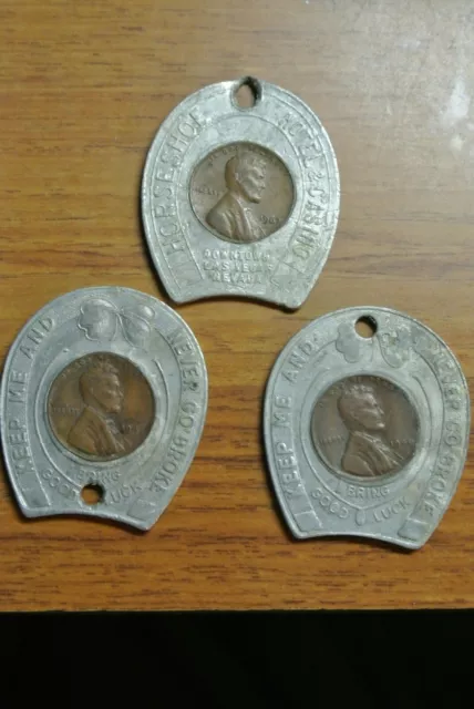 THREE Lucky Pennies-Lincoln Head cent 2 WHEAT AND LINCOLN MEMORI