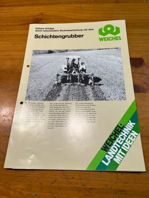 Prospekt Weichel Schichtengrubber Traktor Schlepper Brochüre M