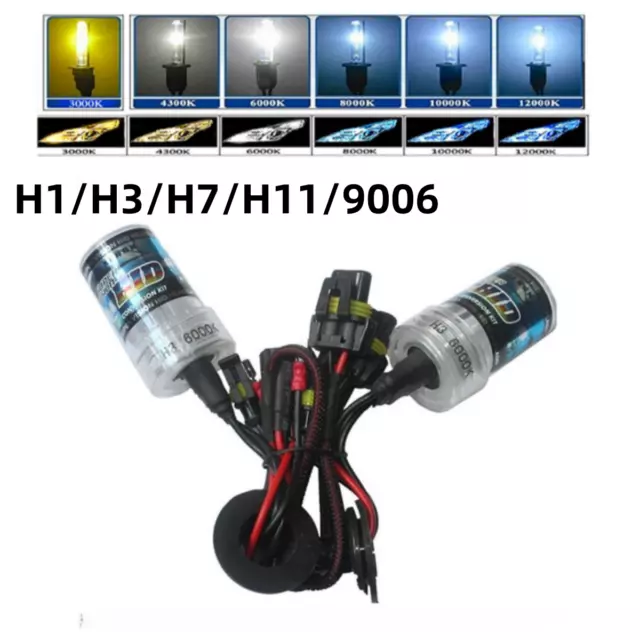 H1 H3 H7 H11 9006 Xenon Hid Ersatz Umrüstkit Nachrüstsatz Scheinwerfer Glühbirne 2