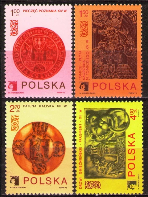 Poland 1973 Sc1982-5 Mi2258-61 4v mnh POLSKA ’73 Intl. Phil. Exhib.