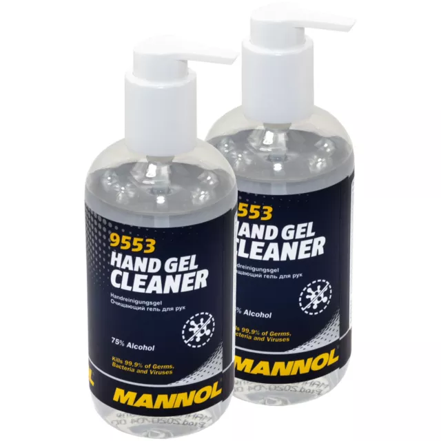 2x 290 ml MANNOL Hand und Flächen Desinfektionsmittel Reiniger Gel Handreinigung