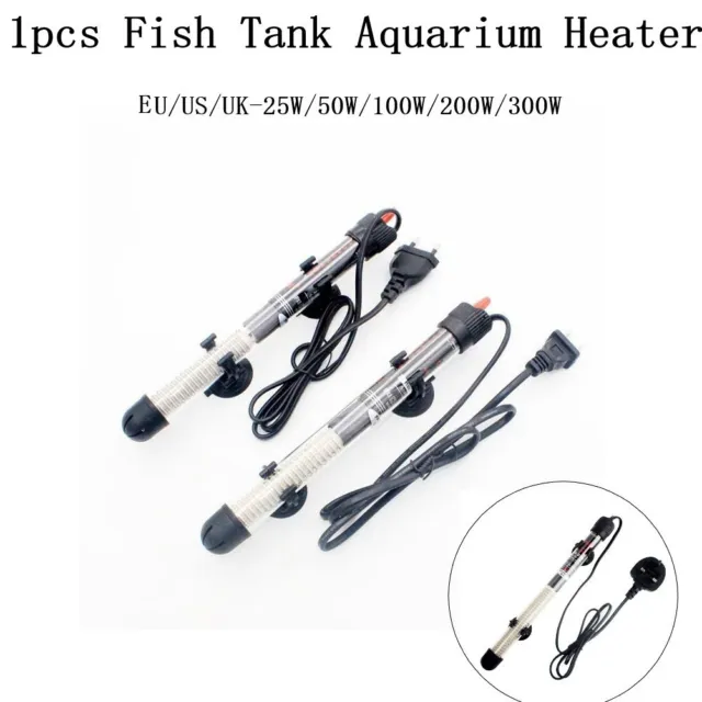 Newest Fish Tank Heater Water Heater 200W/300W Full Dive With 2 Suction Cups