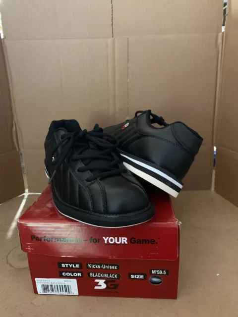 NEW 3G Kicks Black Men's Bowling Shoes SIZE 9.5 (EBAY)