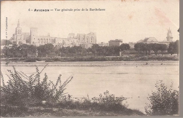 CPA 84 AVIGNON. VUE GENERALE PRISE DE LA BARTHELA. . ECRITE.EN 1906 TBE (ref 46)
