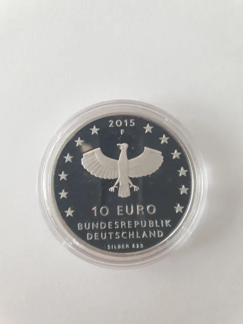 10 Euro Silbermünze Deutschland 2015, 1000 Jahre Leipzig, PP OVP mit Folder 2