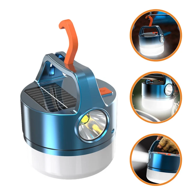 Luci solari da campeggio Abs tenda luce da campeggio lampada da tenda sicura blu