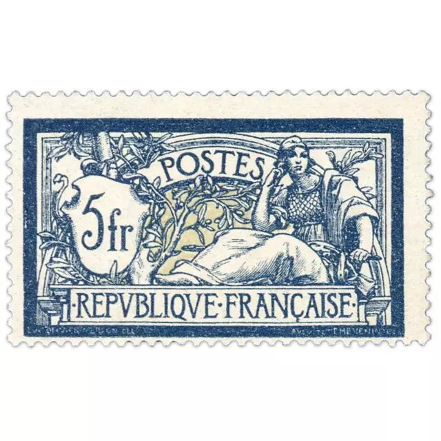 FRANCE TYPE MERSON 5f. N° 123, TIMBRE NEUF** ET SIGNÉ CALVES - 1900