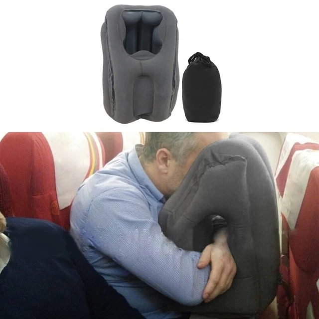 Inflatable Neck Pillow for Airplanes Car Buses Trains Office Napping Headrest